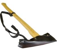 Топор-мотыга с деревянной ручкой в чехле