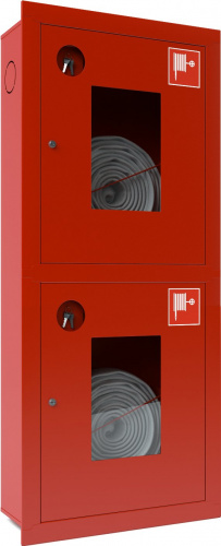Шкаф ШП-К-003-21 "Т" (ШПК-КК-320-21) открытый, правый, в стену, красный (580х1340х230)