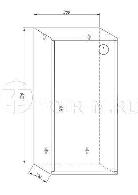 Шкаф пожарный ШП-О-102 "Т" навесной закрытый красный