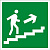 Знак эвакуационный ФЭС E15 «Направление к эвакуационному выходу по лестнице вверх» (правосторонний)